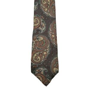 Coach 100% Silk Mens Tie Necktie Paisley Multi-color 57" x 3.9"